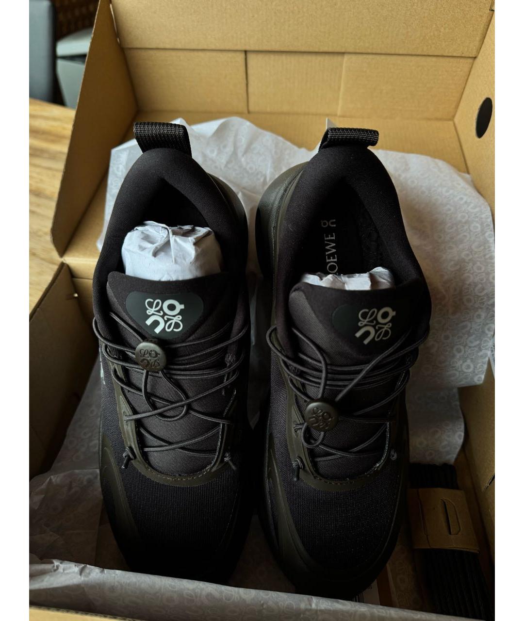 LOEWE Коричневые синтетические кроссовки, фото 3