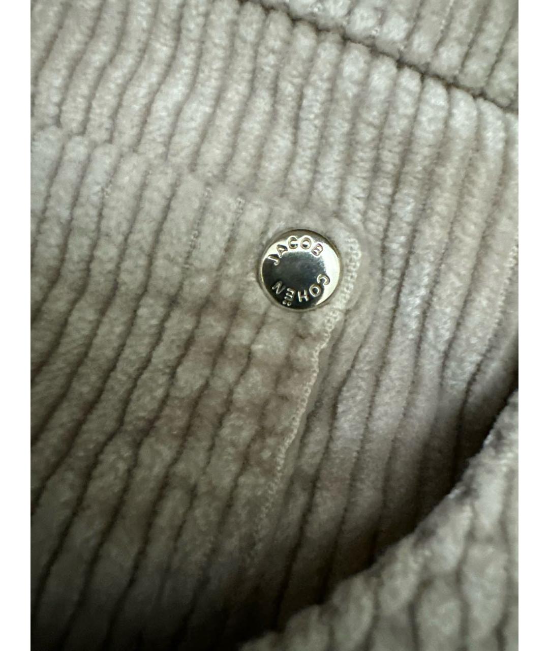 JACOB COHEN Бежевые хлопковые прямые джинсы, фото 4