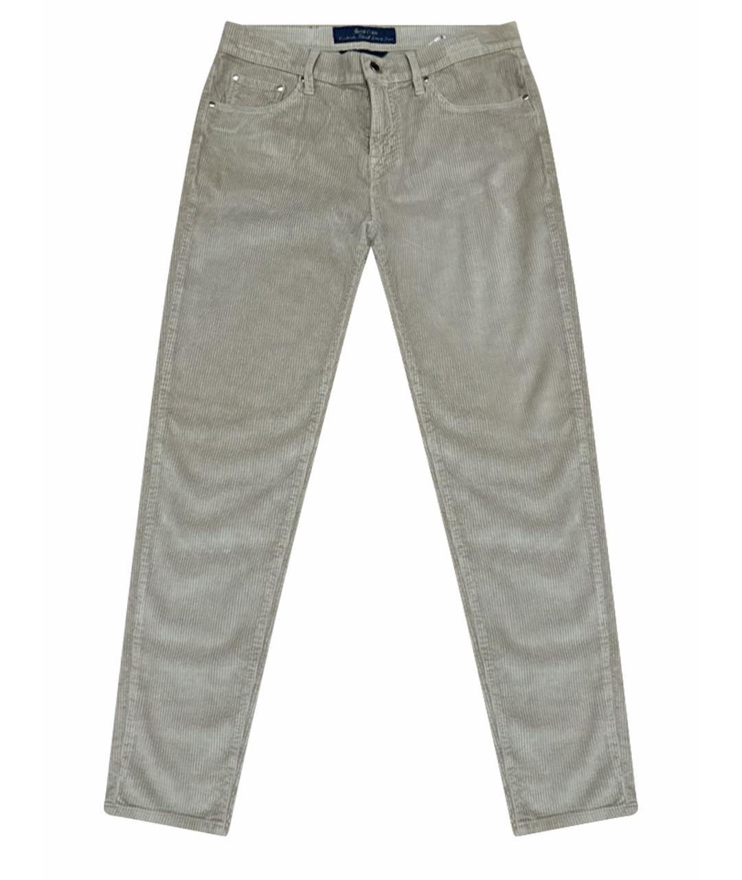 JACOB COHEN Бежевые хлопковые прямые джинсы, фото 1