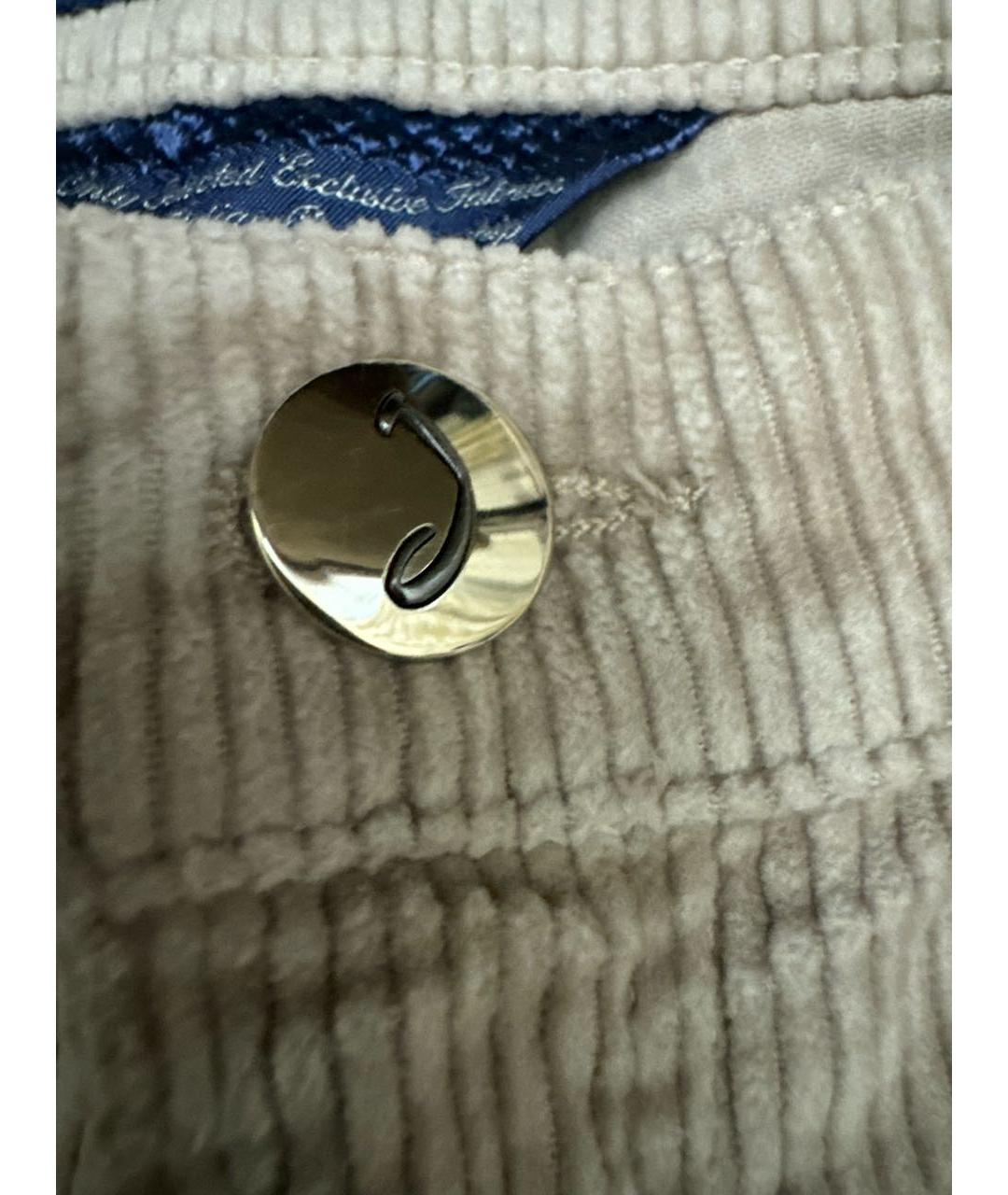 JACOB COHEN Бежевые хлопковые прямые джинсы, фото 6