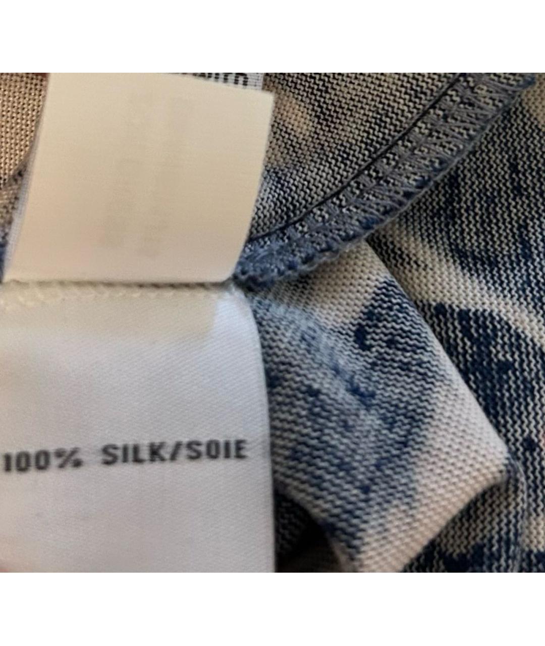 DIANE VON FURSTENBERG Темно-синее шелковое повседневное платье, фото 5