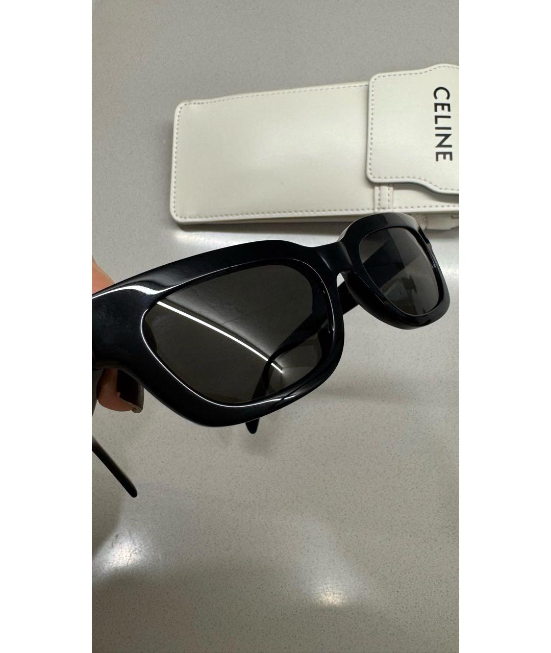 CELINE Черные пластиковые солнцезащитные очки, фото 3