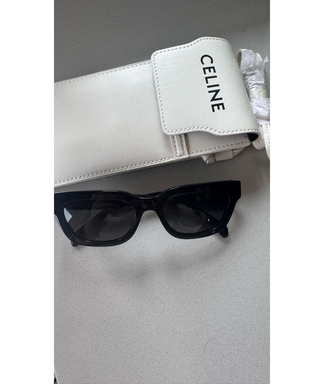 CELINE Черные пластиковые солнцезащитные очки, фото 6