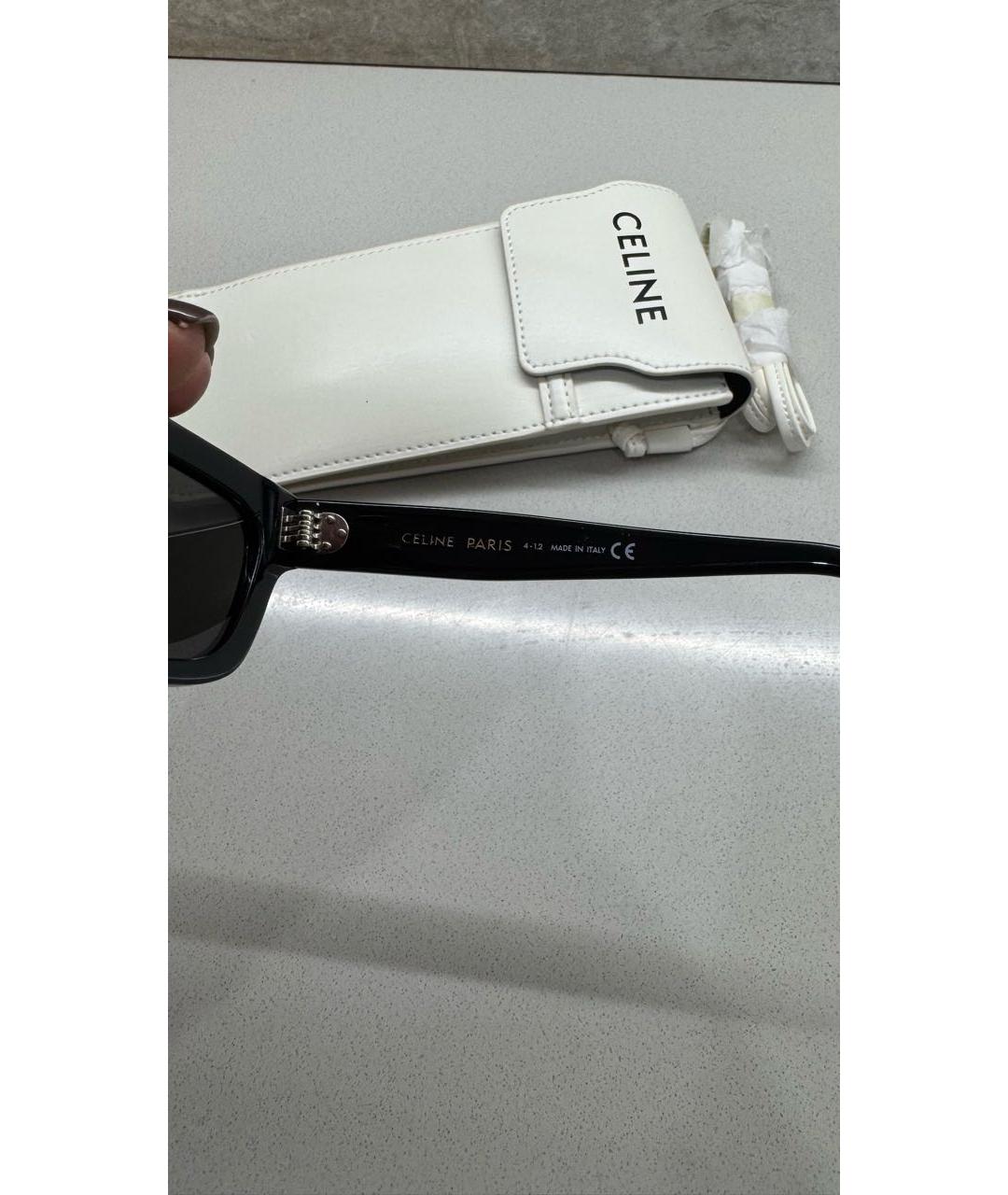 CELINE Черные пластиковые солнцезащитные очки, фото 4