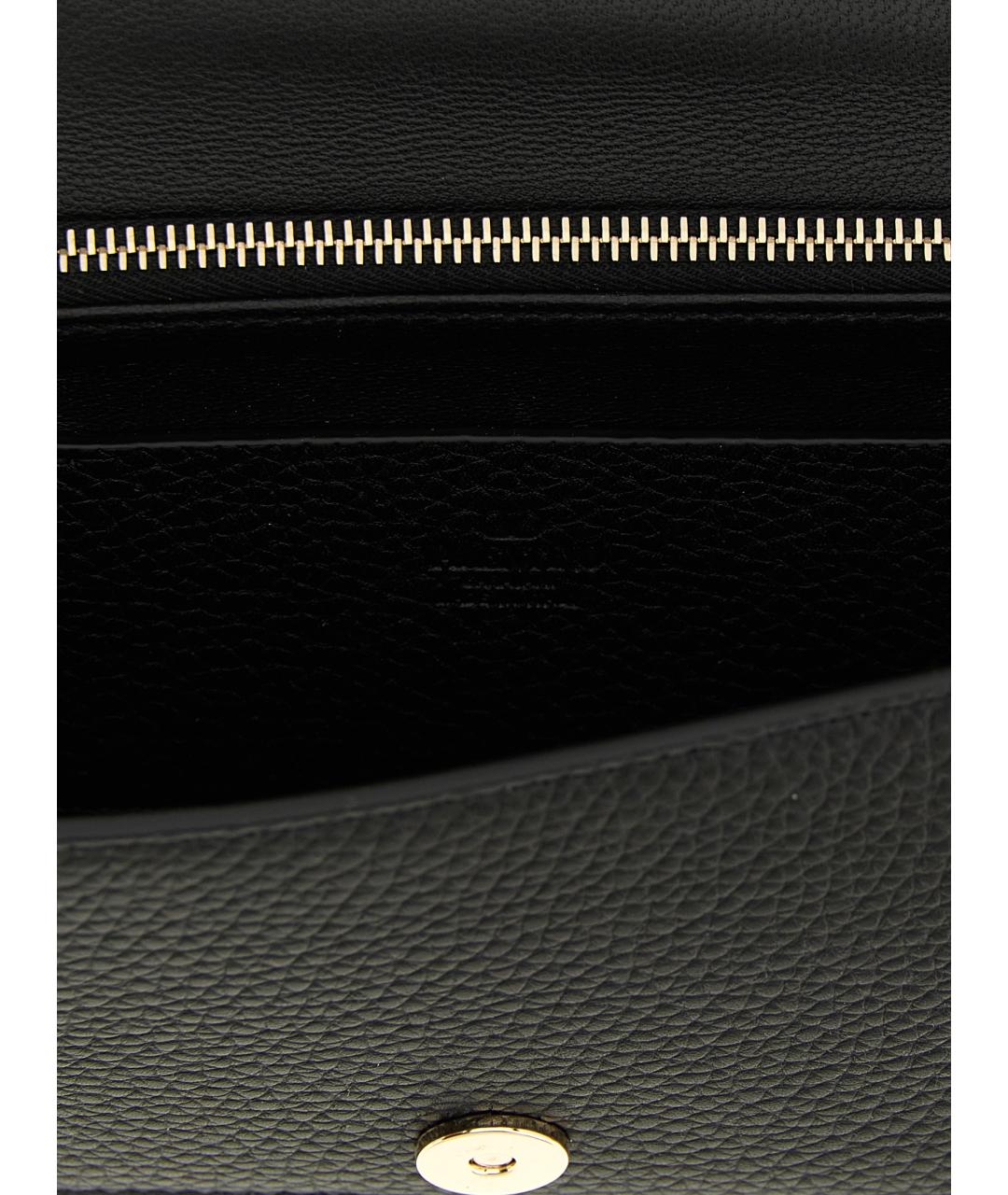 VALENTINO Черный кожаный кошелек, фото 4