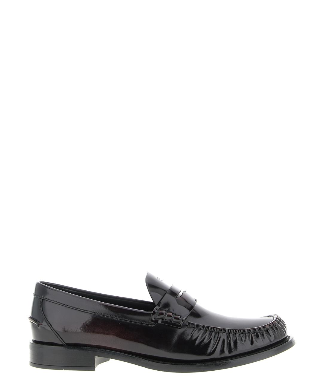 PRADA Бордовые кожаные лоферы, фото 1