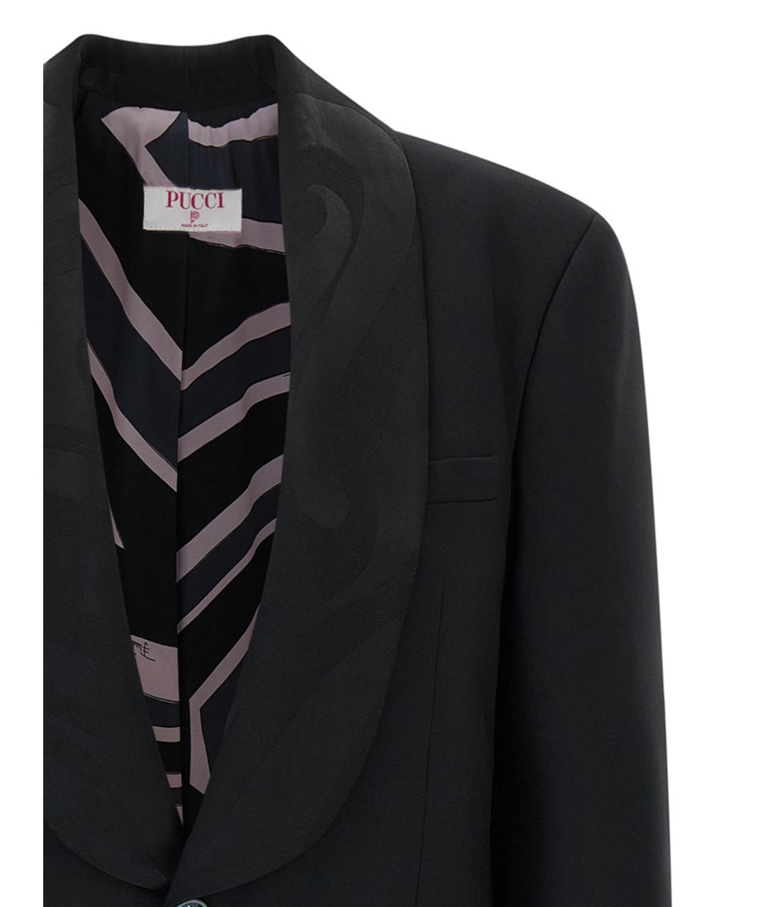 EMILIO PUCCI Черный шерстяной жакет/пиджак, фото 3