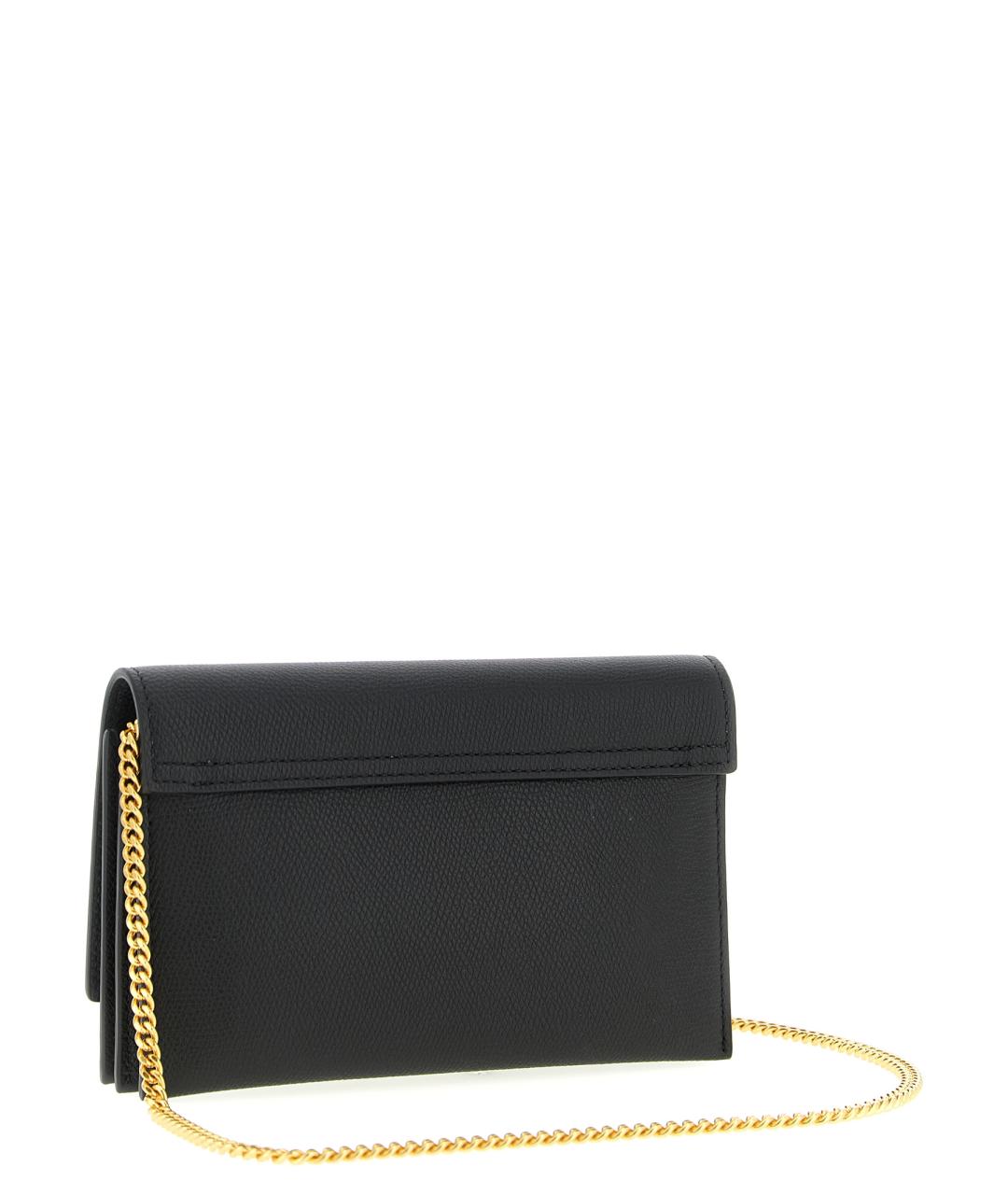 VALENTINO Черный кожаный кошелек, фото 2