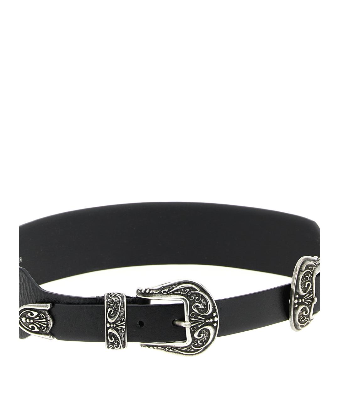 GOLDEN GOOSE DELUXE BRAND Черный кожаный ремень, фото 3