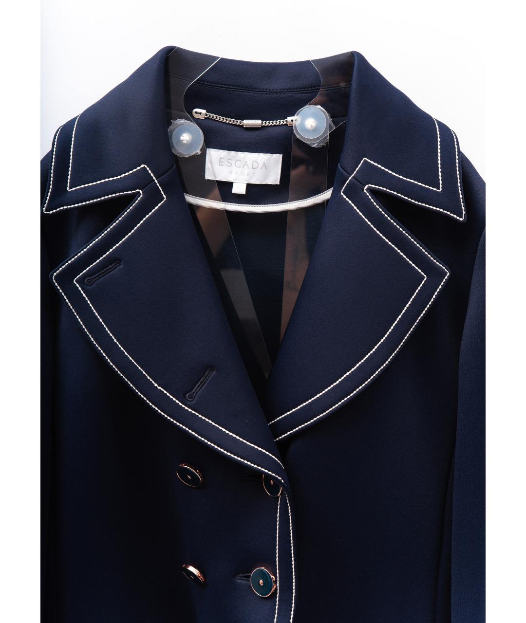 ESCADA Темно-синий полиамидовый жакет/пиджак, фото 2