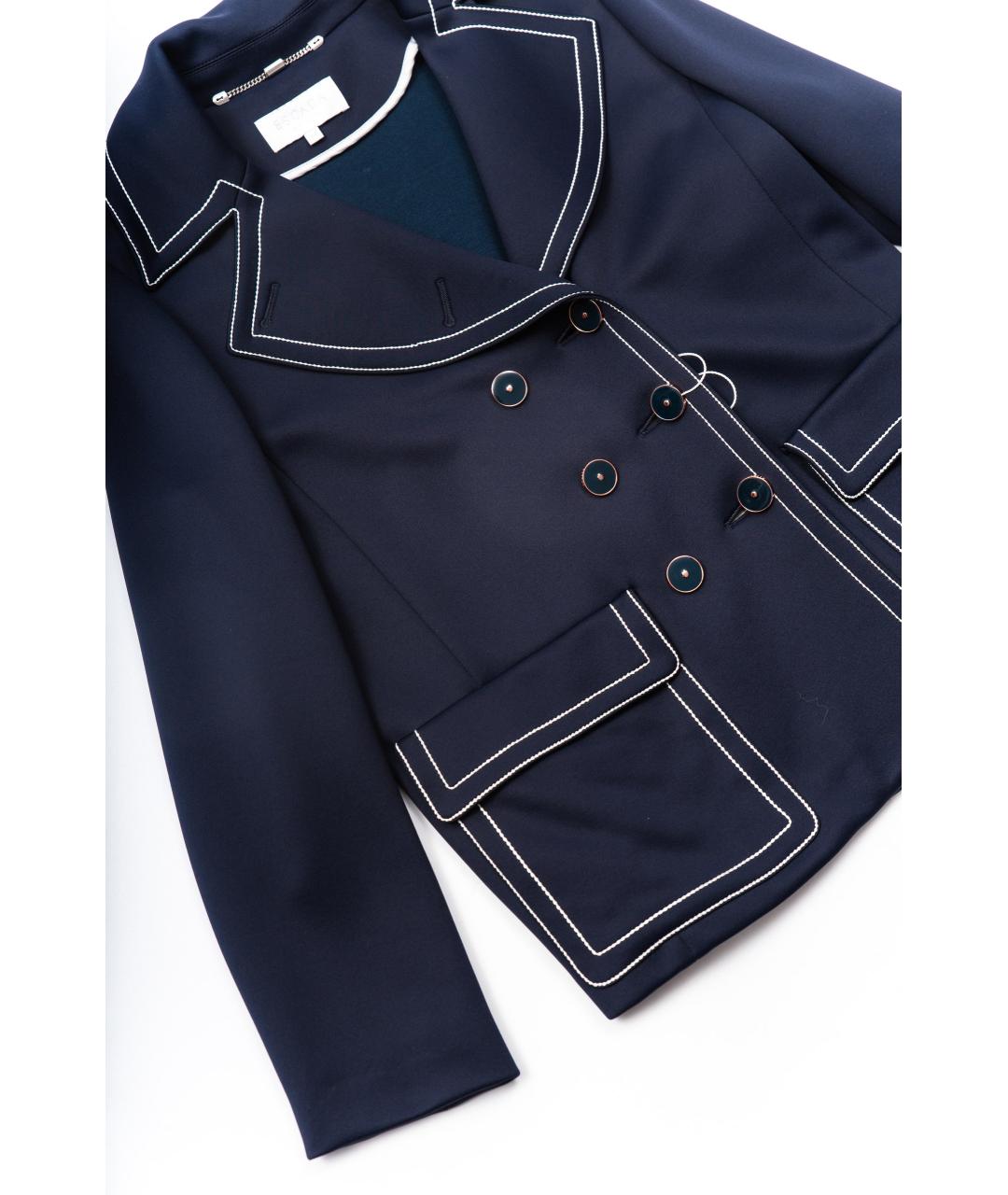 ESCADA Темно-синий полиамидовый жакет/пиджак, фото 3