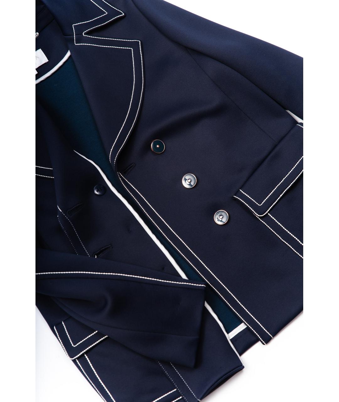 ESCADA Темно-синий полиамидовый жакет/пиджак, фото 4