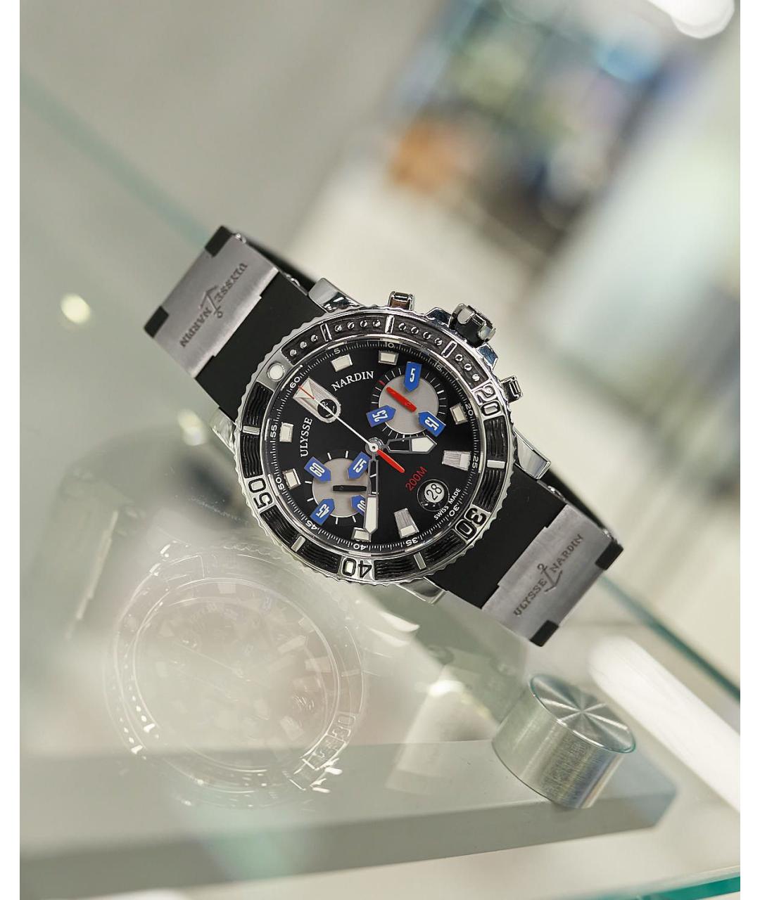 Ulysse Nardin Черные металлические часы, фото 2