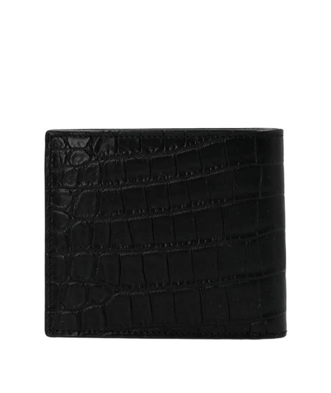 SAINT LAURENT Черный кожаный кошелек, фото 3