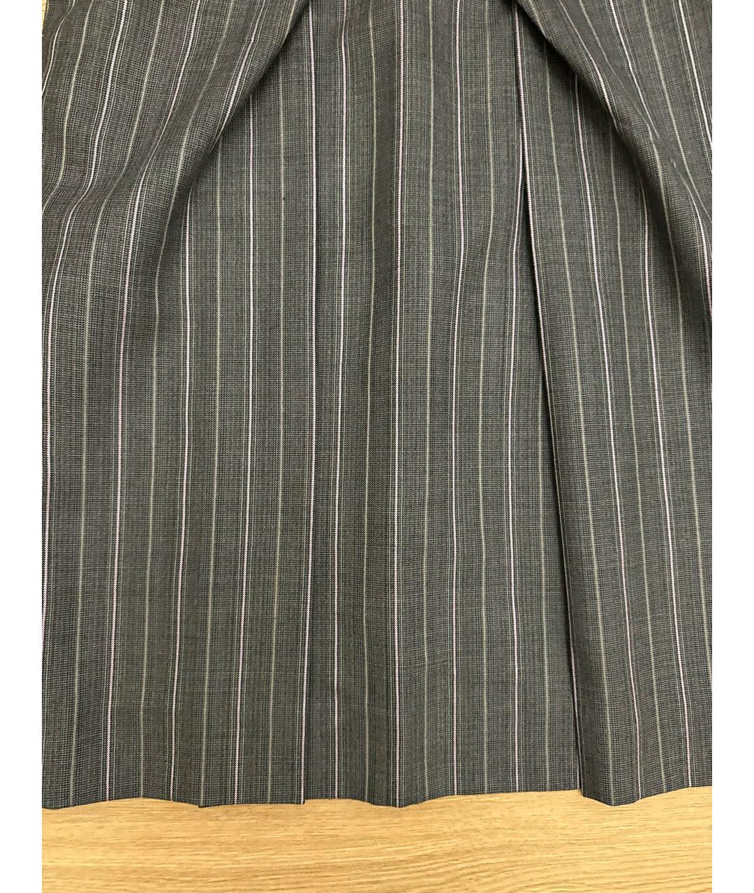 UNGARO Серая шерстяная юбка миди, фото 3