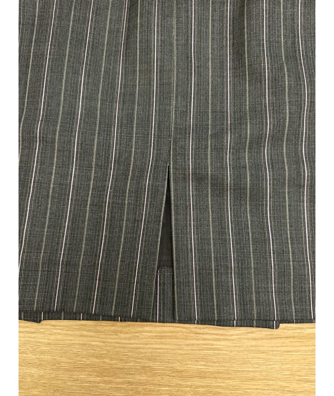 UNGARO Серая шерстяная юбка миди, фото 7