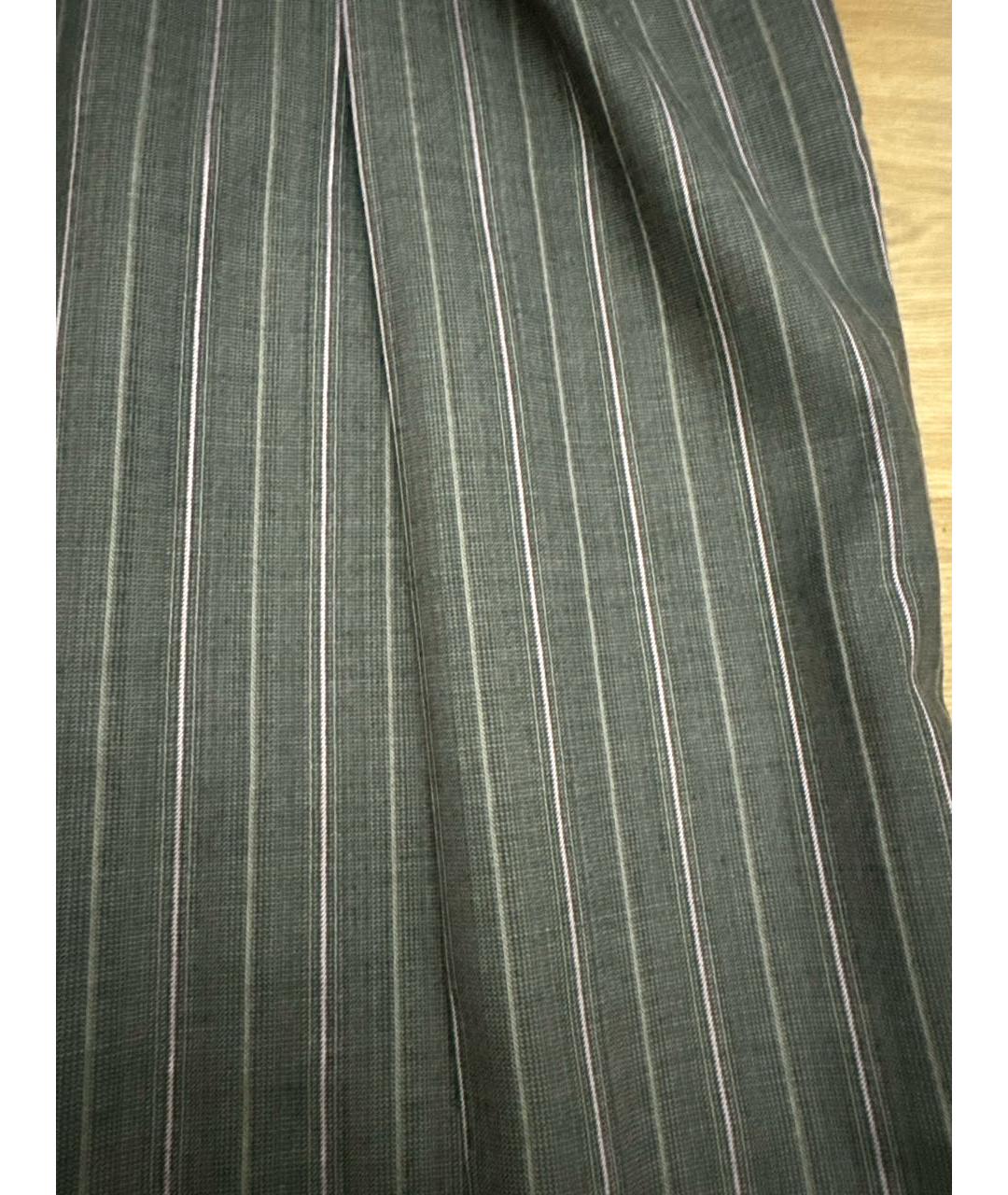 UNGARO Серая шерстяная юбка миди, фото 4