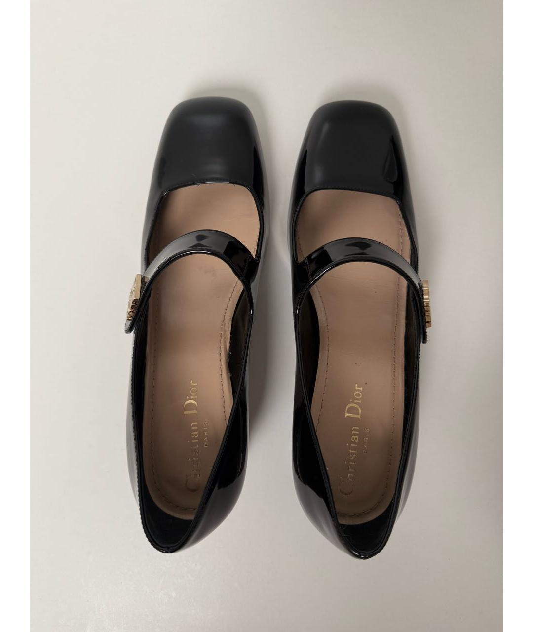 CHRISTIAN DIOR Черные туфли из лакированной кожи, фото 3