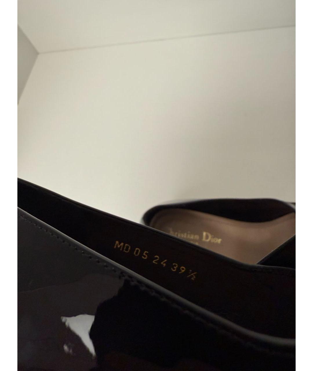 CHRISTIAN DIOR Черные туфли из лакированной кожи, фото 6