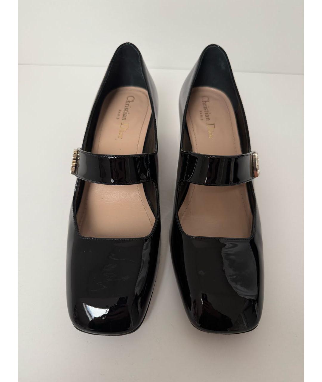 CHRISTIAN DIOR Черные туфли из лакированной кожи, фото 2