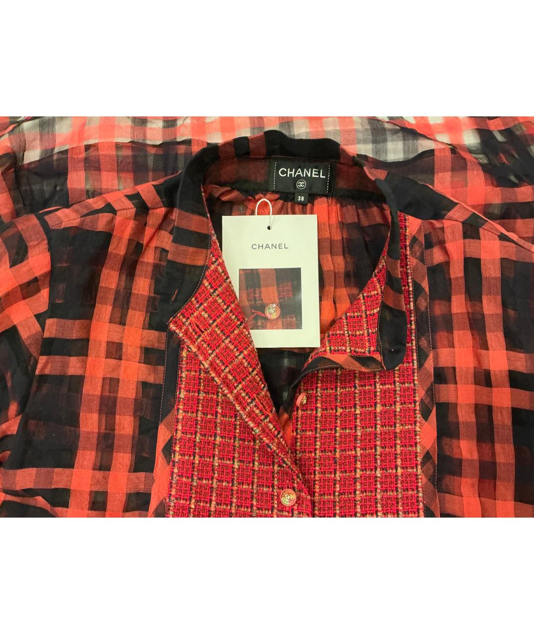 CHANEL Красная хлопковая рубашка, фото 3