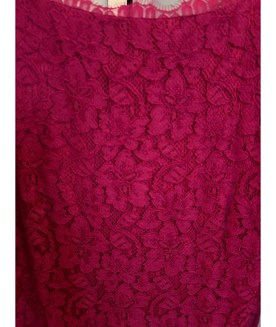 DIANE VON FURSTENBERG Фуксия синтетическое коктейльное платье, фото 4