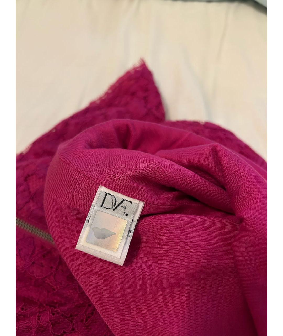 DIANE VON FURSTENBERG Фуксия синтетическое коктейльное платье, фото 7