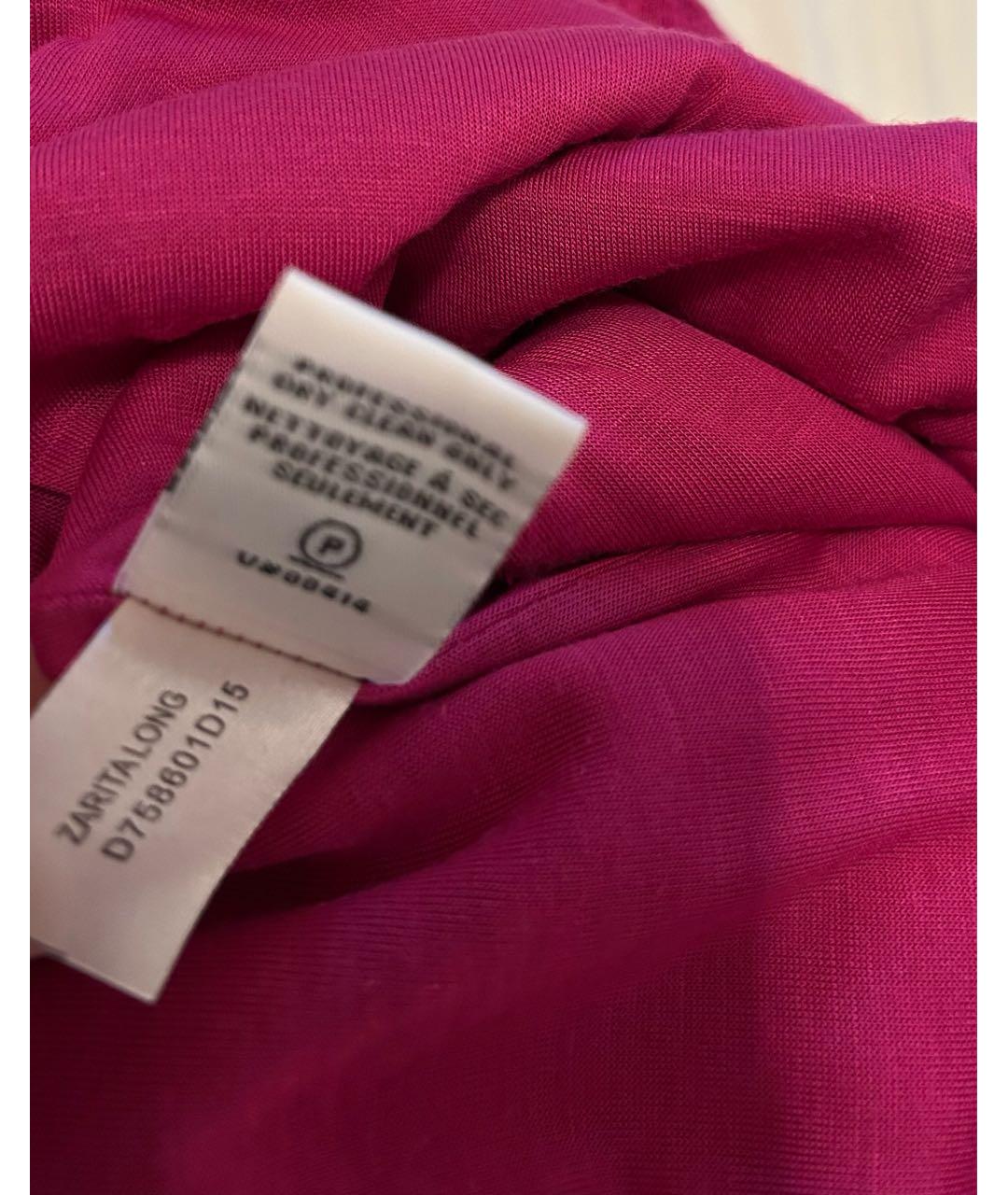 DIANE VON FURSTENBERG Фуксия синтетическое коктейльное платье, фото 6