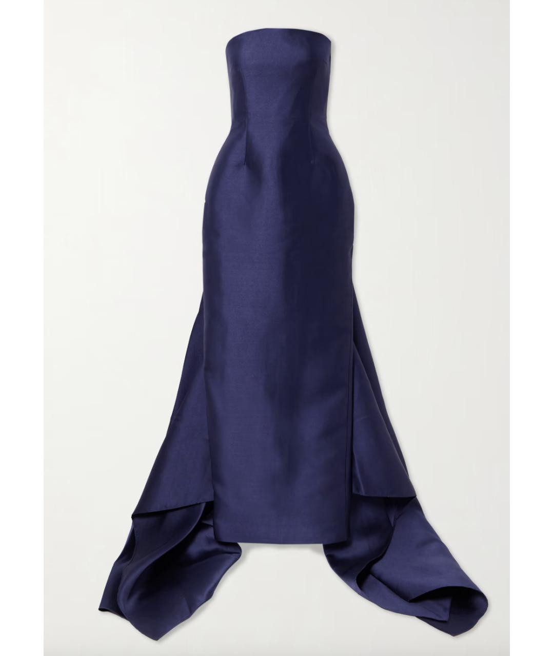 SOLACE LONDON Синее полиэстеровое вечернее платье, фото 4