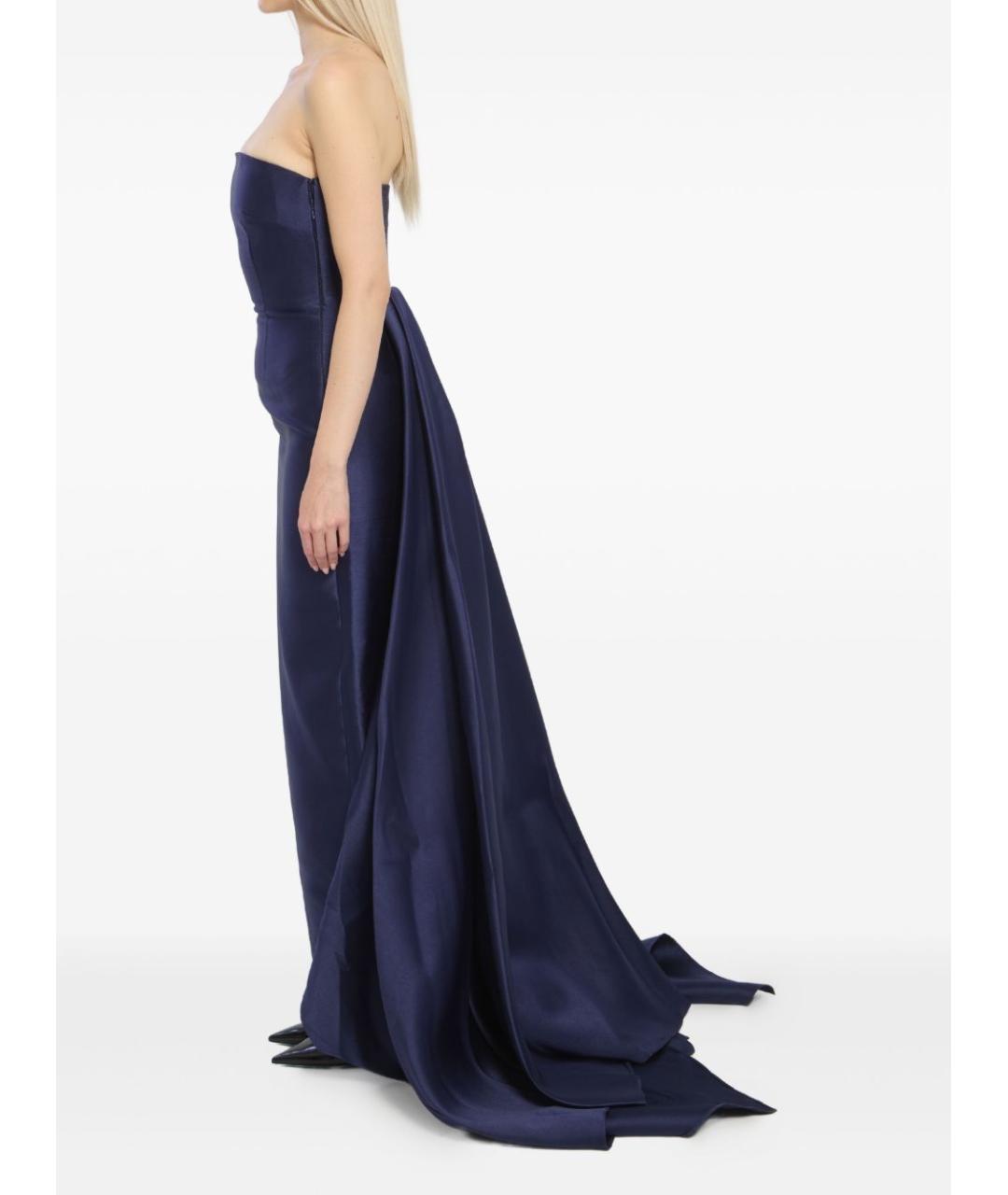 SOLACE LONDON Синее полиэстеровое вечернее платье, фото 3