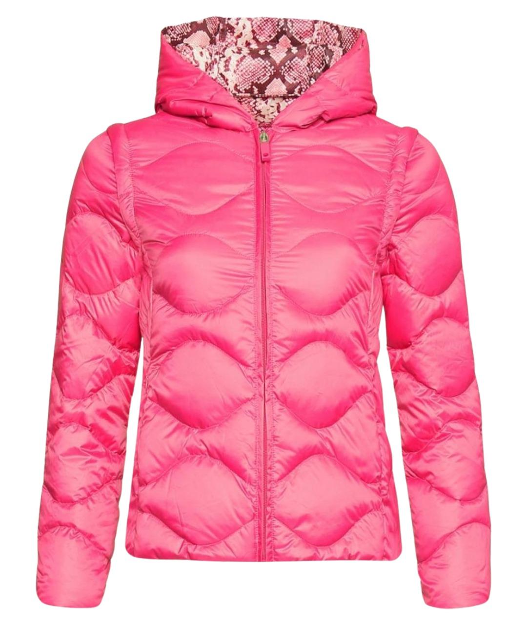 MAX MARA Розовый полиэстеровый пуховик, фото 1