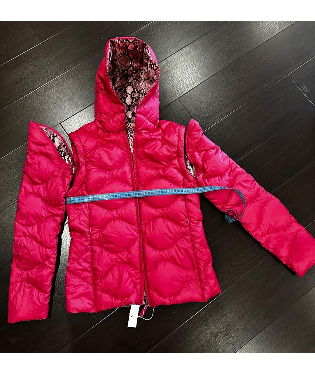 MAX MARA Розовый полиэстеровый пуховик, фото 4