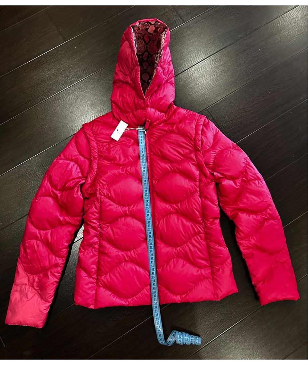 MAX MARA Розовый полиэстеровый пуховик, фото 5