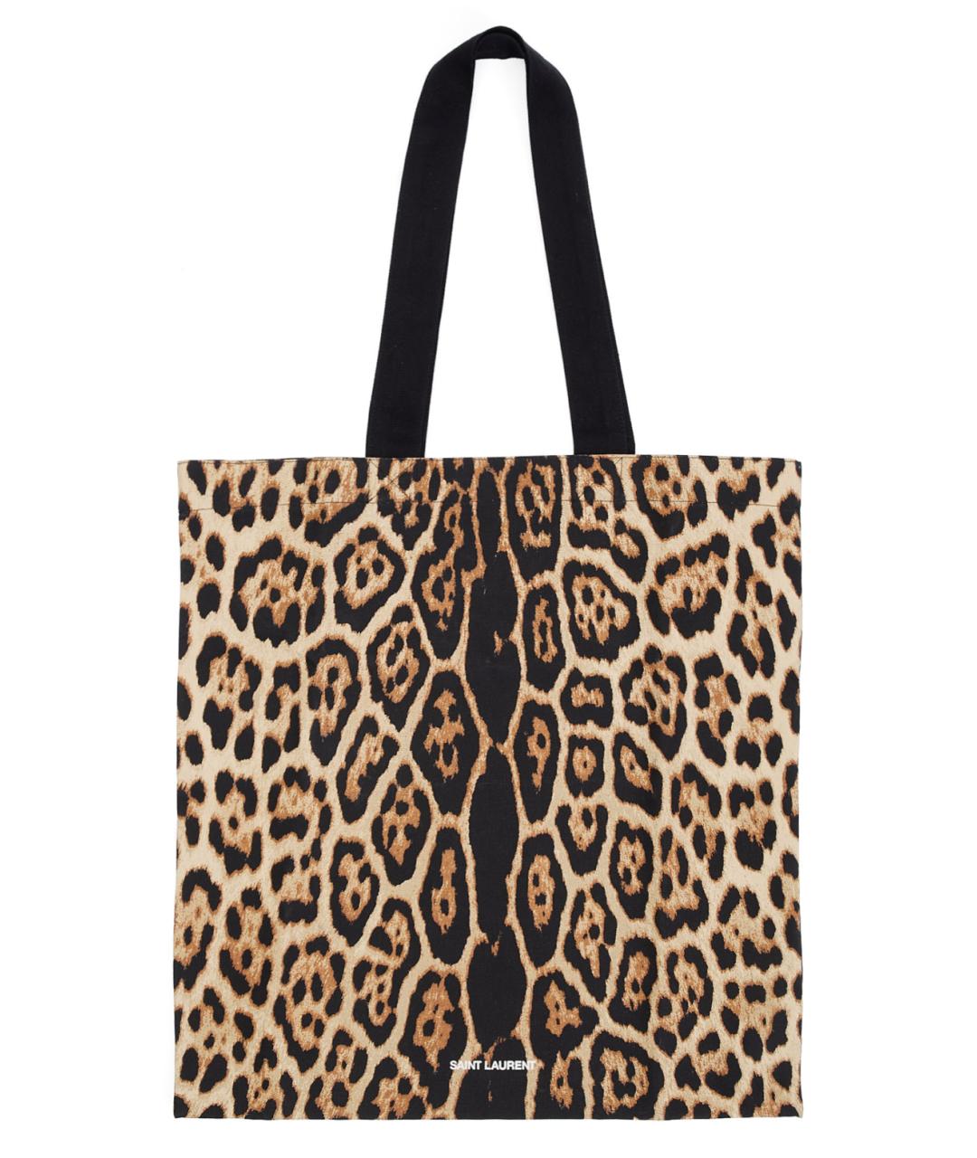 SAINT LAURENT Черная хлопковая сумка тоут, фото 1