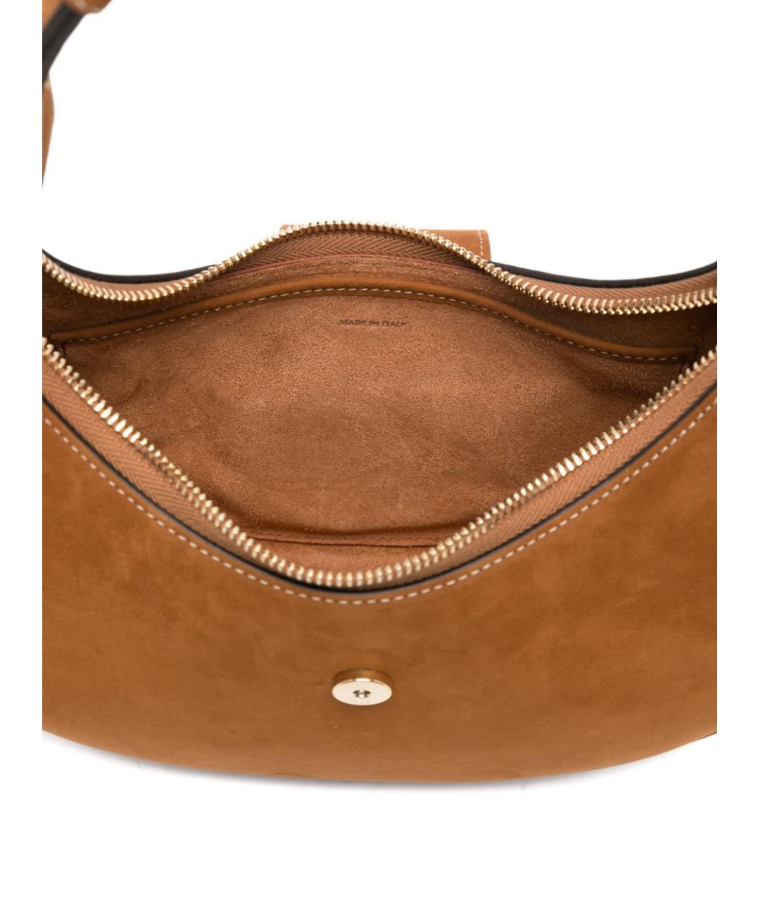 CELINE Бежевая замшевая сумка через плечо, фото 3