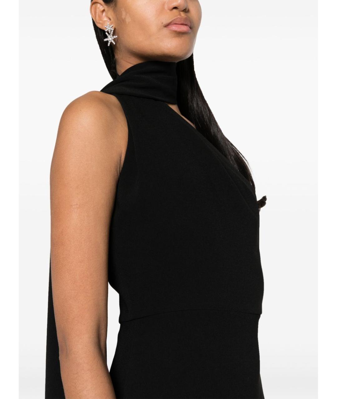 SOLACE LONDON Черное полиэстеровое вечернее платье, фото 4