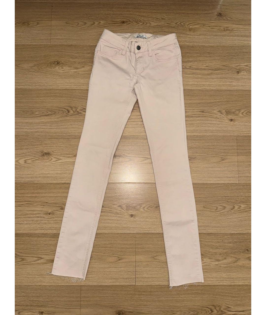 LIU JO Розовые хлопко-эластановые джинсы слим, фото 2