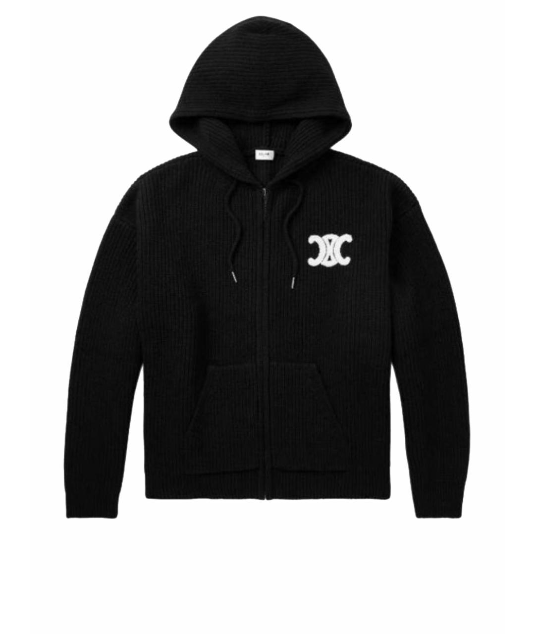 CELINE Черный шерстяной кардиган, фото 1