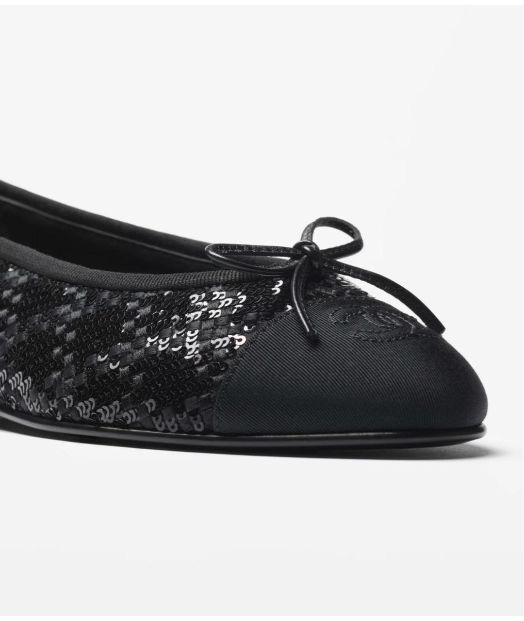 CHANEL Черные балетки, фото 4