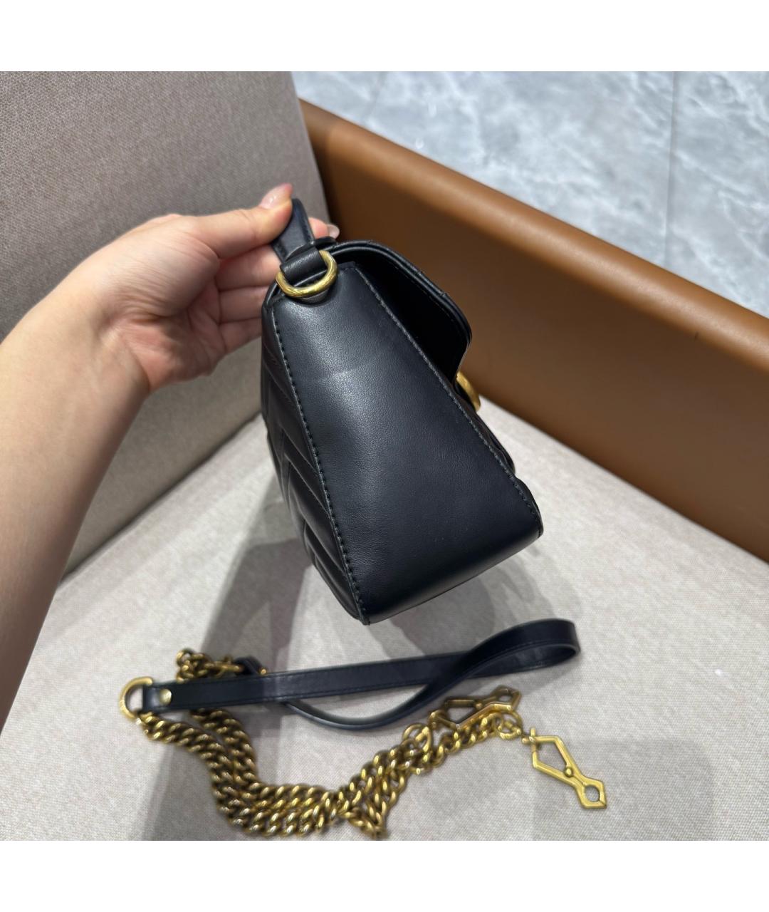 GUCCI Черная кожаная сумка через плечо, фото 3