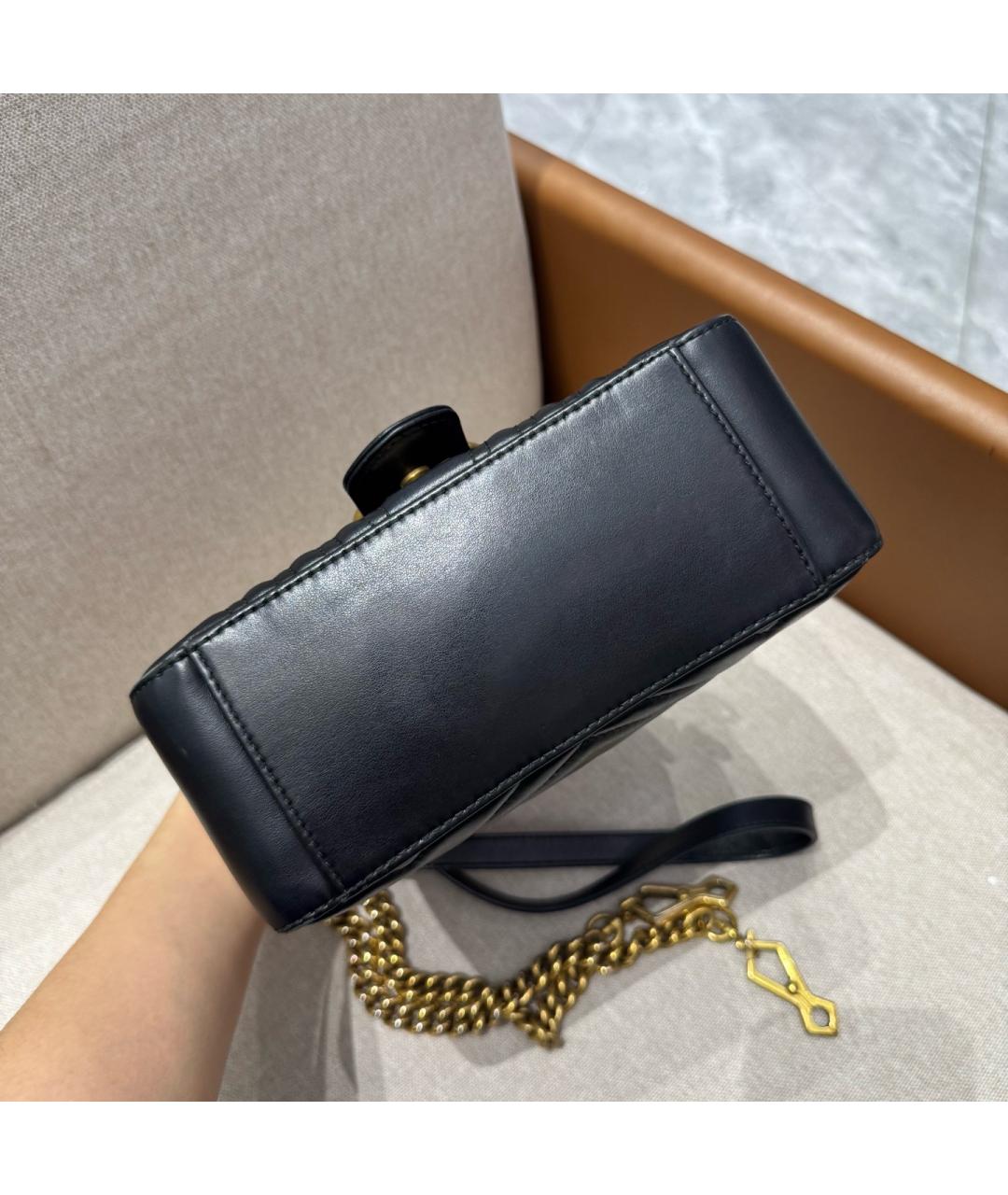 GUCCI Черная кожаная сумка через плечо, фото 5