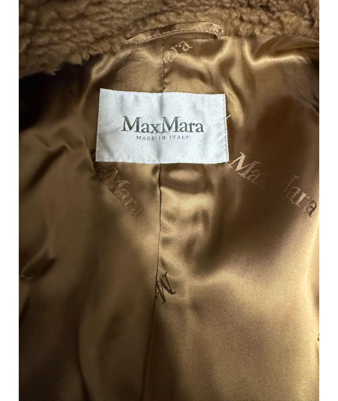 MAX MARA Коричневая шерстяная шуба, фото 3