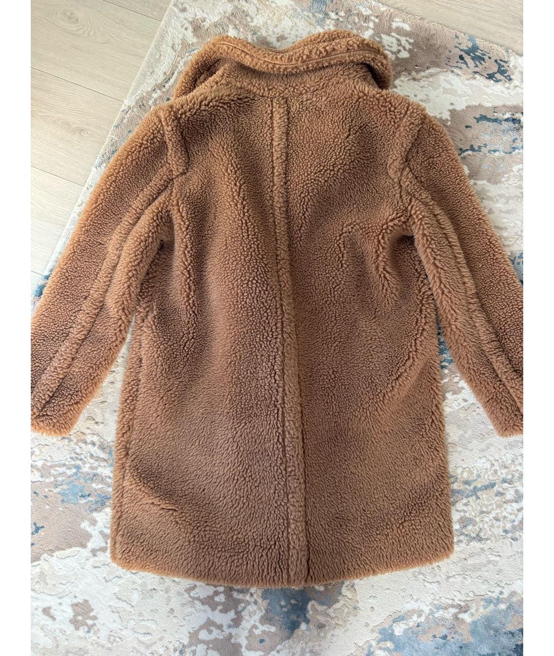 MAX MARA Коричневая шерстяная шуба, фото 2