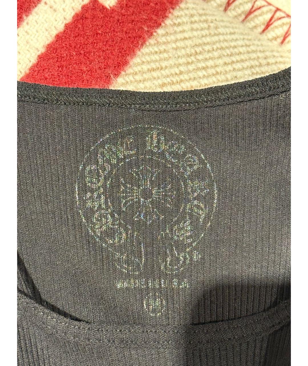 CHROME HEARTS Черная хлопковая майка, фото 3