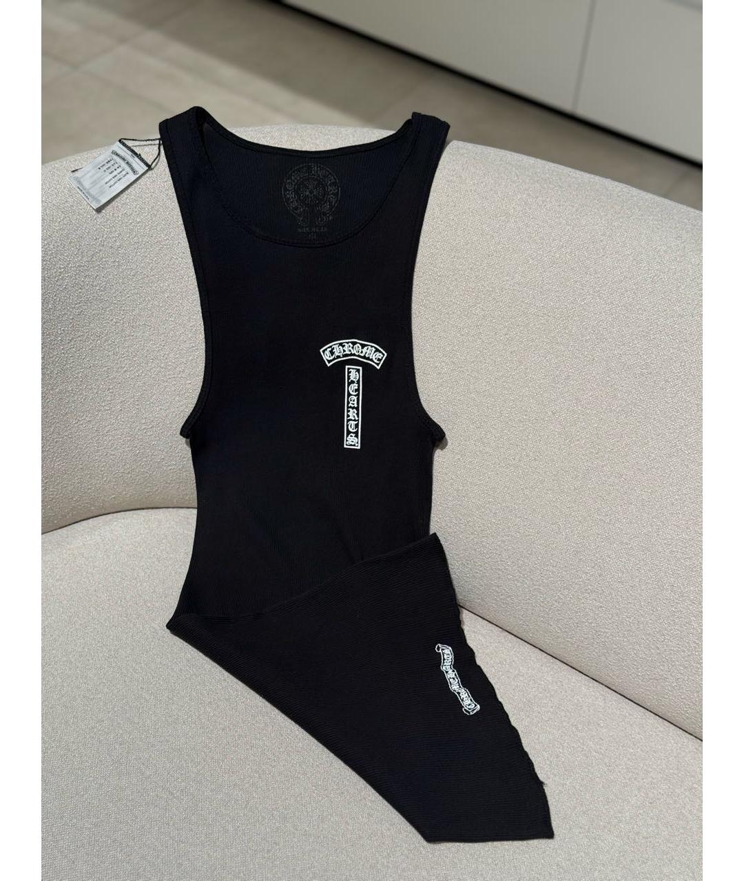 CHROME HEARTS Черная хлопковая майка, фото 8