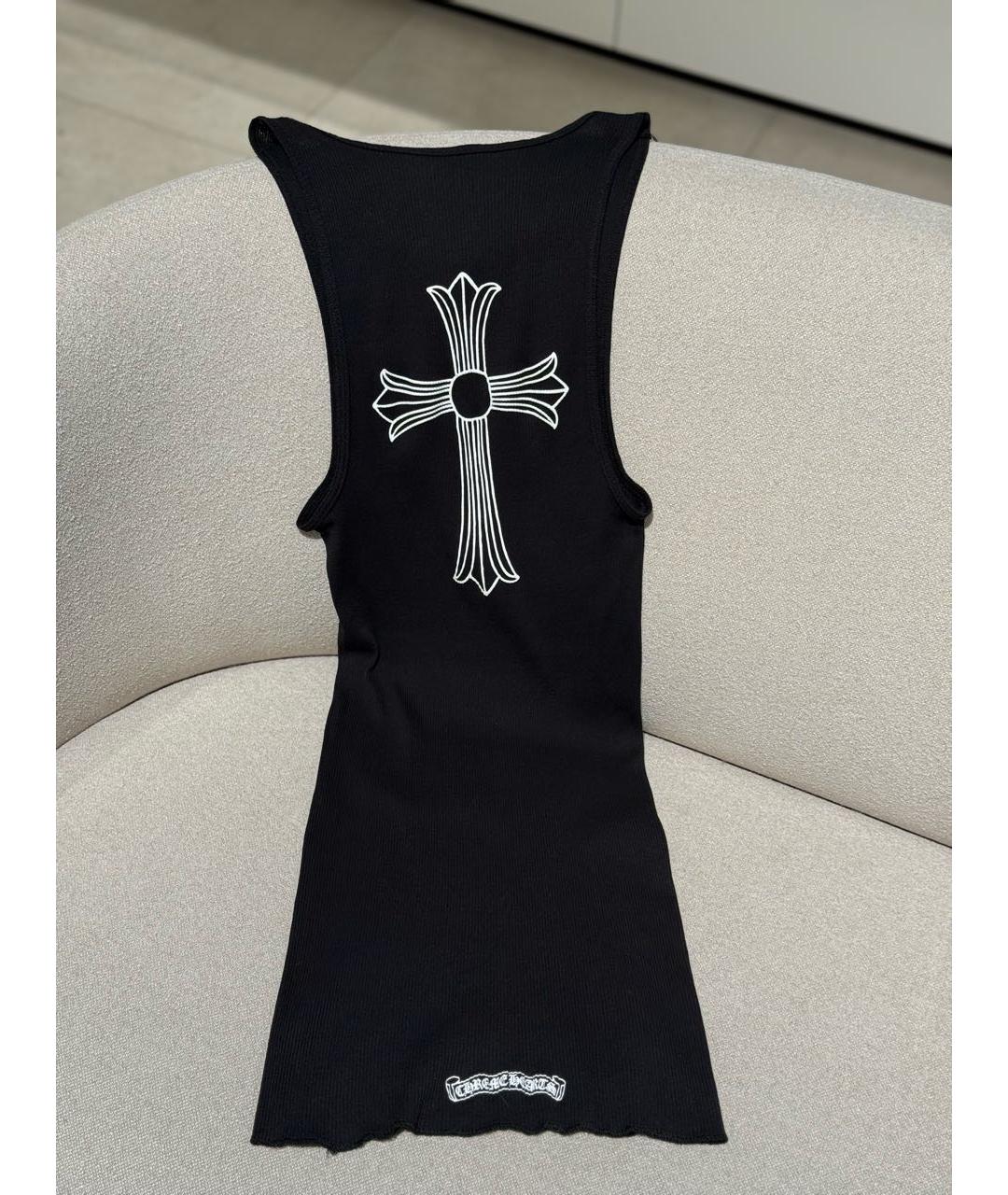 CHROME HEARTS Черная хлопковая майка, фото 2