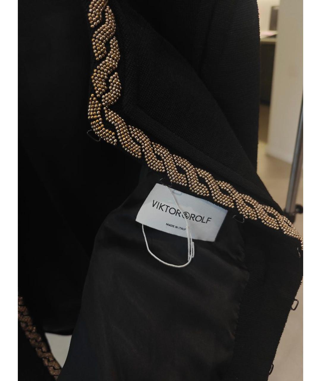 VIKTOR & ROLF Черный шерстяной жакет/пиджак, фото 6