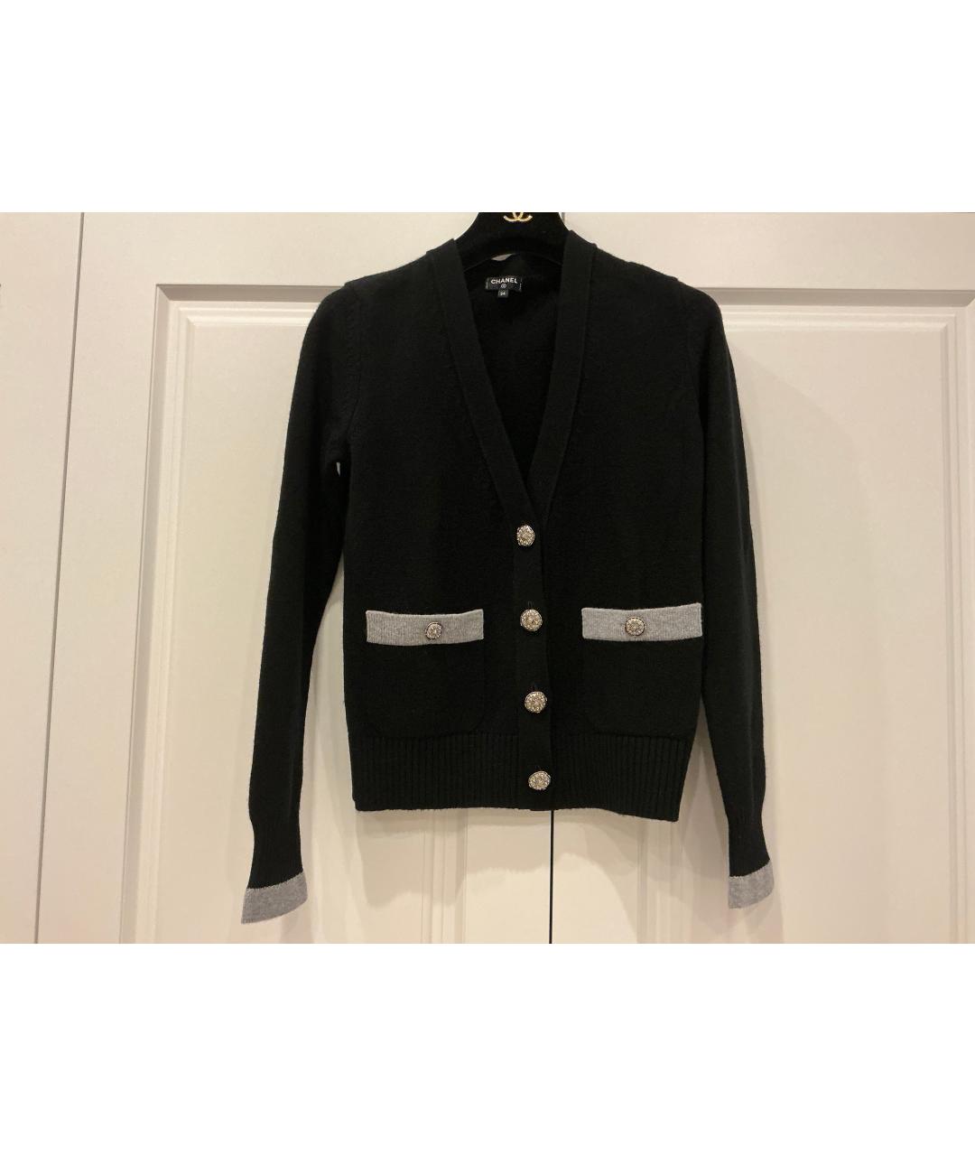 CHANEL Черный кашемировый кардиган, фото 6