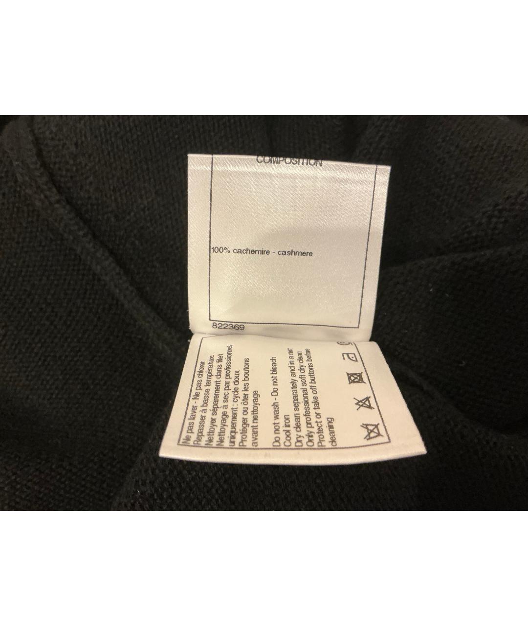 CHANEL Черный кашемировый кардиган, фото 5
