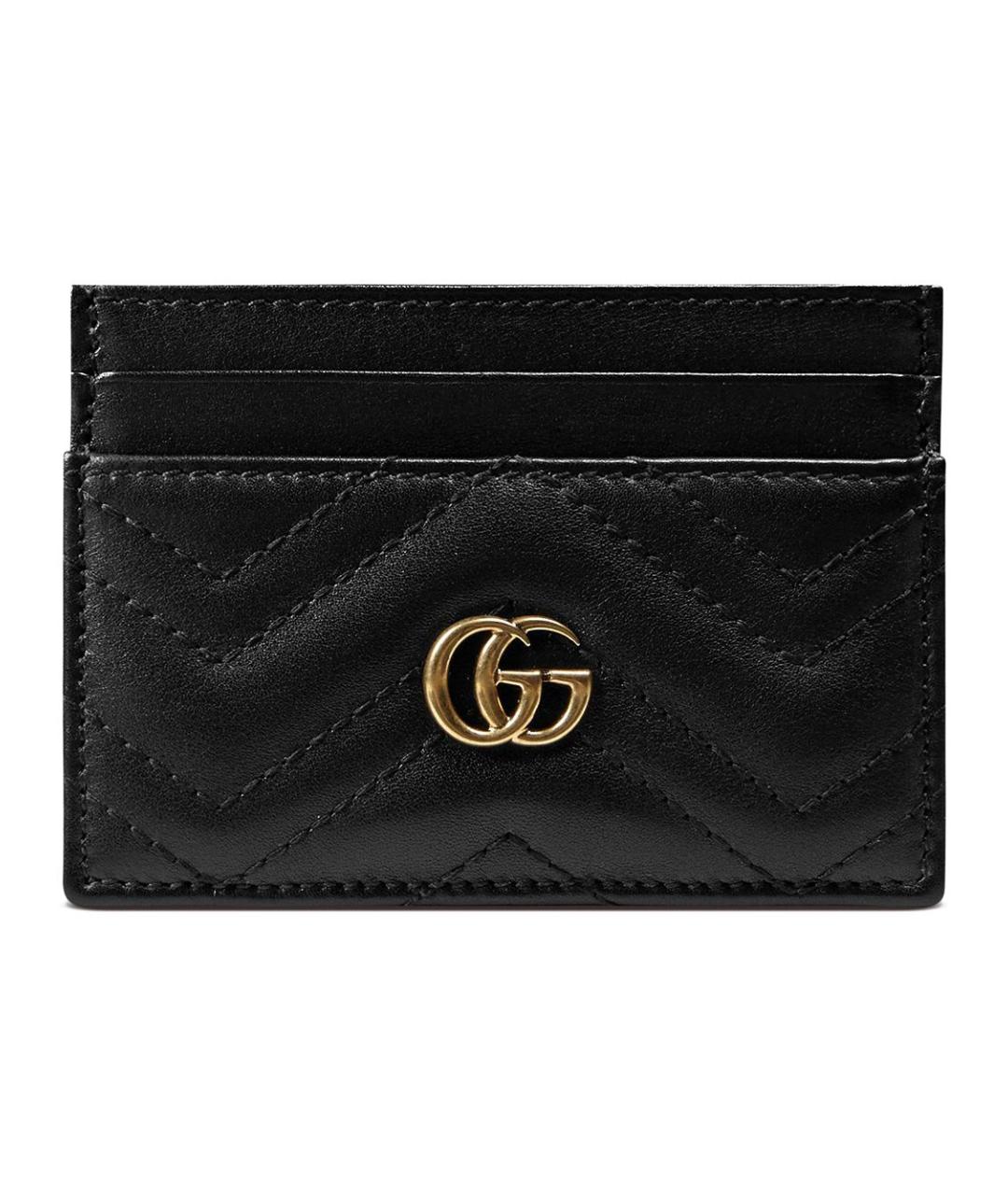 GUCCI Черный кожаный кардхолдер, фото 1